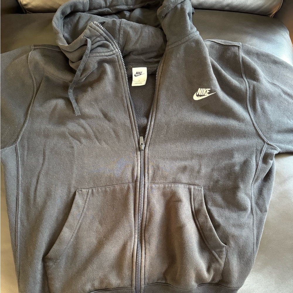 Nike Men's Black Full-Zip Hoodie Jacket size large